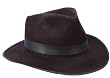 Black Gangster Hat - Adult Std.