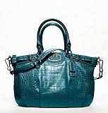 Coach Madison Embossed Croc Sophia Satchel 18602 Teal