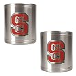 North Carolina State Wolfpack NCAA 2pc Stainless Can Holder Set by Great American Products