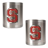 North Carolina State Wolfpack NCAA 2pc Stainless Can Holder Set
