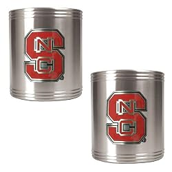 North Carolina State Wolfpack NCAA 2pc Stainless Can Holder Set by Great American Products