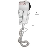 Andis wall mounted hair dryer white, direct wire