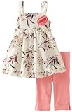 Kenneth Cole Baby-girls Infant Top And Capri Pant, Peach, 12 Months