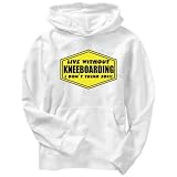 LIVE WITHOUT Kneeboarding , I DON'T THINK SO ! Sports Mens Hoodie (White, Sizes X-Small - XXX-Large)
Product Descriptions :
This Kneeboarding Hoodie has...