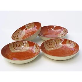 Denby Fire Chilli Individual Pasta Bowls, Set of 4 by Denby