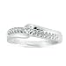 14k White Gold Engagement Ring (1/2 cttw, I-J Color, I1-I2 Clarity), Size 6