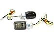 2pcs Mini Motorcycle LED Smoke Turn Signals Indicators Blinkers Lights Fits Metric Cruisers, Sport Bikes, Choppers, Harley Davidsons, Suzuki, Honda, Kawasaki, Yamaha
