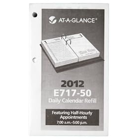 AT-A-GLANCE Desk Calendar Refill, 3 x 6 Inches, 2012 (E717-50)