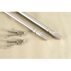 NEW Decorative Curtain Rod #66, 28-48 inch, Satin Nickel by Drapery Hardware