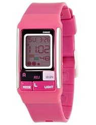 Casio #LDF52-4A Womens Poptone Pink Pastel LCD Digital Watch