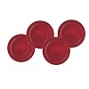 Emile Henry 8-inch Salad/Dessert Plates, Set of 4, Cerise
