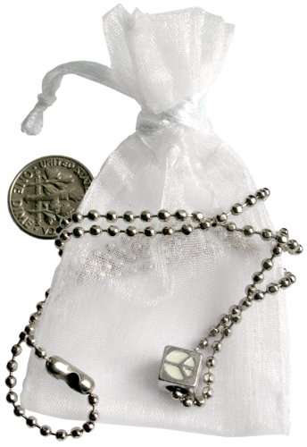 Click here to buy Peace Symbol Pewter Cube Necklace.