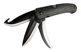 3-in-1 Field Dressing Knife - Stainless Steel Serrated, Fine-Edge and Saw Blades - LIFETIME WARRANTY!