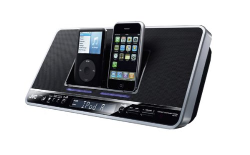 Childrens Toyshop  Electronics : JVC NX-PN7 - Dual iPod Docking System with Integrated Dual iPod Docks, Multi-Colour Illumination and FM Tuner