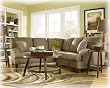 Improv Mocha Sectional By Ashley Furniture With Silver Shipping