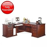 Huntington Club Desk with Left Computer Return (Cherry) (68"W X 29"H X 32"D ....