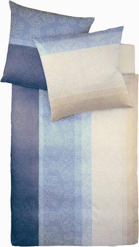 fleuresse G042289-0002-0100 Satin-Bettw&auml;sche z&uuml;rich 135 x 200 cm marine-beige