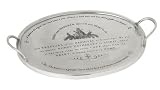 Antique Nickel Beehive Decorated Oval Tray