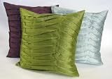 Sofia 20-inch Solid Geometric Throw Pillow - Aqua