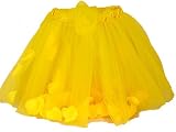 Girls Yellow Ballet Tutu Perfect Fairy Costume Accessory Rose Flower Petal Tutu