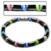 Womens Magnetic Hematite Color Cats Eye Bead Bracelet 7.5"