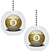 Billiards Nine 9 Pool Ball CERAMIC Fan Pull