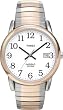 Timex Men's T2H311 Silver Stainless-Steel Quartz Watch with White Dial