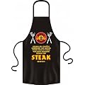 Lustige Grillsch�rze - Grillregel Nr.2 Steak - Baumwoll Sch�rze mit Motiv Kochsch�rze K�chensch�rze Latzsch�rze