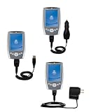 Deluxe Kit for the Dell Axim x5 includes a USB cable with Car and Wall Charger - Gomadic Brand w/ TipExchange Technology