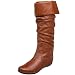 Steve Madden Women's Cybul Flat Boot,Cognac Leather,8 M US