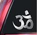 Om Symbol Vinyl Decal Sticker - Shiny Chrome