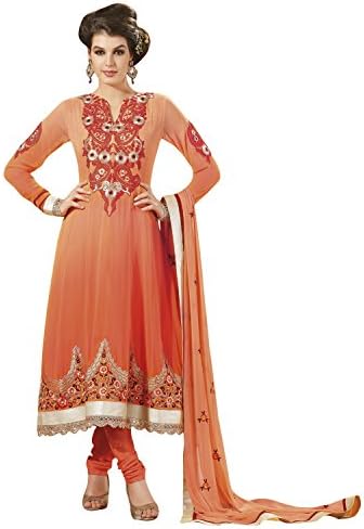 Hypnotex Orange Georgette Salwar Suit