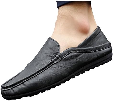Lorraine Time Mens Casual Leather Shoes Loafer Shoes Driving Shoes Low-Top Sneaker