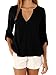 Choies Women's Black V-neck Button Detail Dip Back Solid Blouse Top 6