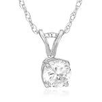14k White or Yellow Gold Round Diamond Solitaire Pendant (1/2 ct, H-I Color, SI2-I1 Clarity) $899.99