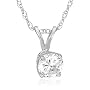 14k White or Yellow Gold Round Diamond Solitaire Pendant (1/2 ct, H-I Color, SI2-I1 Clarity)