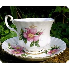 Royal Albert Prairie Rose Tea Cup & Saucer