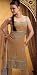 Attract All Attentions Light Brown Embroidered Faux Crepe Indian Ethnic Churidar Kame...