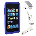 (9 Colors available) iPod Touch 2nd / 3rd Generation Silicone skin case cover 3G bundle, home / car charger, USB cable 8GB, 16GB, 32GB, 64GB (newest model)