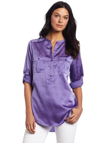 Calvin Klein Women's Square Pocket Henley Tunic Shirt online