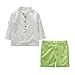 Boys' Cool Stand Collar Shirts and Pants Suit 3T
