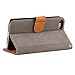 Tradekmk(TM) Pure Color Elgent Leather Case Cover with Credit Card Slots For iPhone 5C(Grey),with Stylus Pen,Screen Protector and Cleaning Cloth