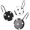 Dots Shower Curtain Hooks - Black/ White