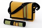 Airship Diaper Messenger Bag - Mustard-Avocado