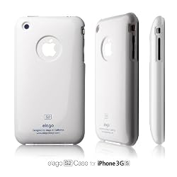 elago S2 Case for iPhone 3G/3GS (High Glossy)-White + Universal Dock Adapter + S2 Stand included