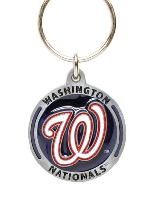 Zinc MLB Team Logo Key Ring - Washington Nationals