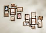 Set of 2 Rustic Embossed Photo Frame Wall Sculptures