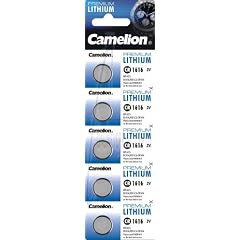 Camelion CR1616 Lithium Knopfzelle 3V Batterie, 5er Streifen