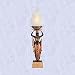 cleopatra servant maiden lamp statue egyptian sculpture