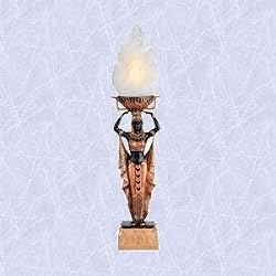 cleopatra servant maiden lamp statue egyptian sculpture